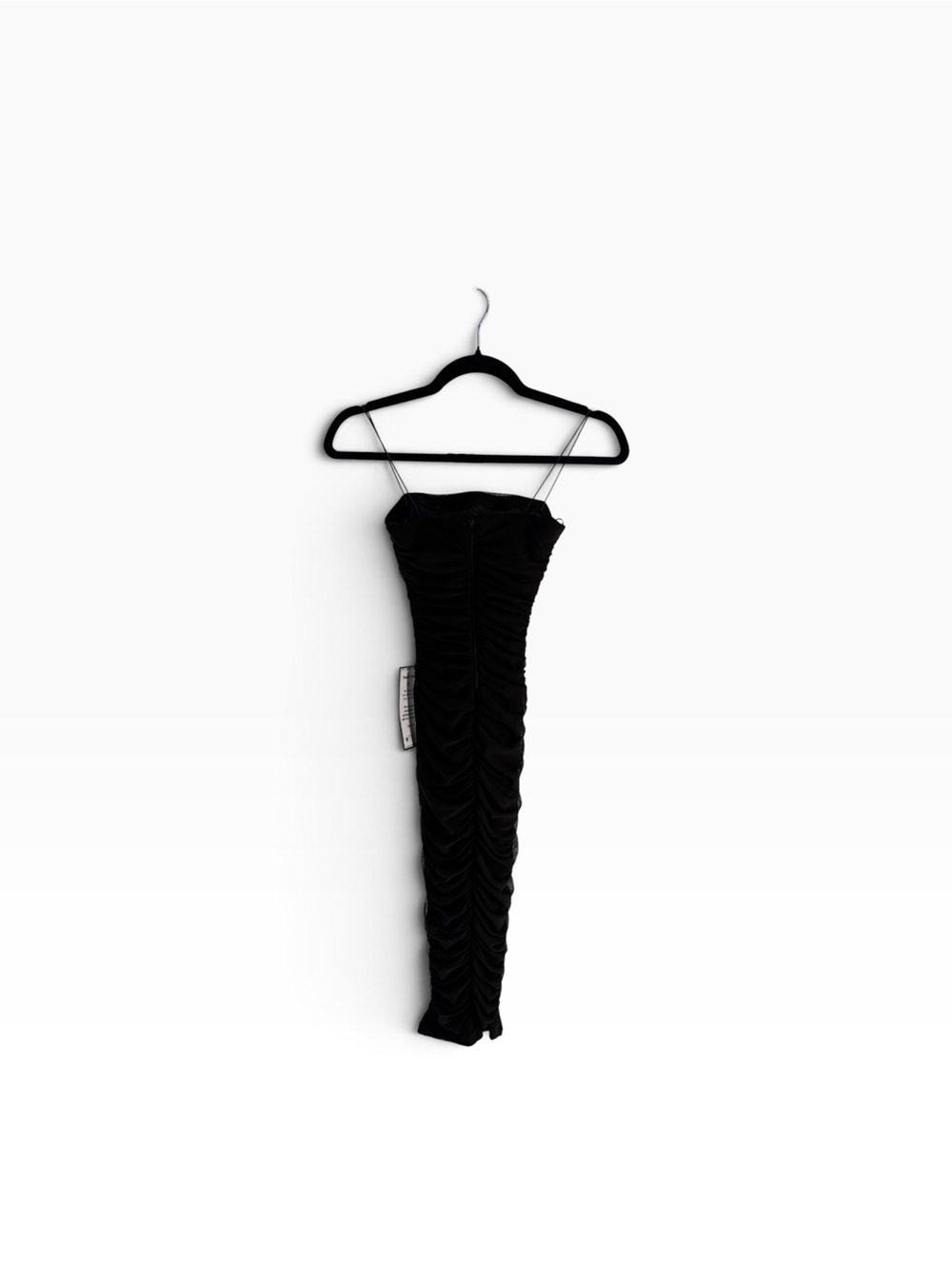 New B.DARLIN Black Midi Slip Dress with Spaghetti Straps SIZE SMALL - Picture 3 of 5